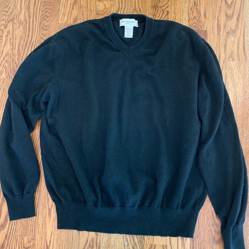 Pronto Uomo Fringe vintage men’s sweater Black